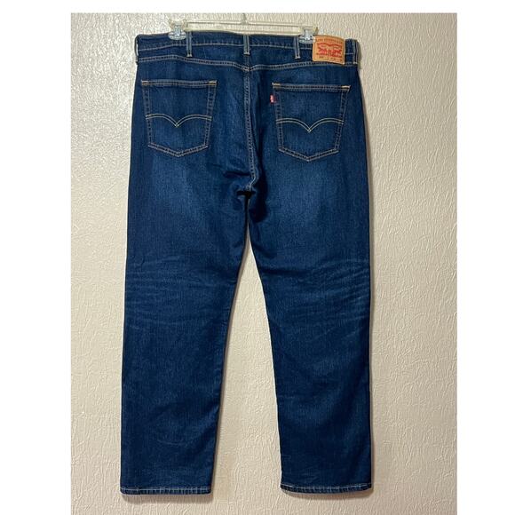 Levi Straus 505 Men's Blue Denim Straight Legs Jeans Pants Cotton Mid Rise 42x32 - Picture 2 of 13